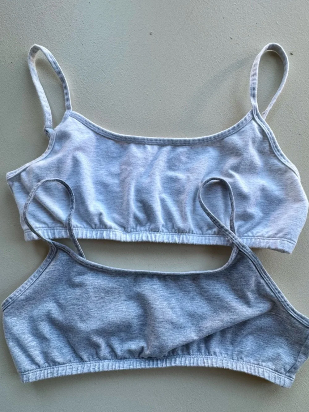 TNA Hold-It Bralette Duo in Light Gray and Heather - Picture 1 of 3